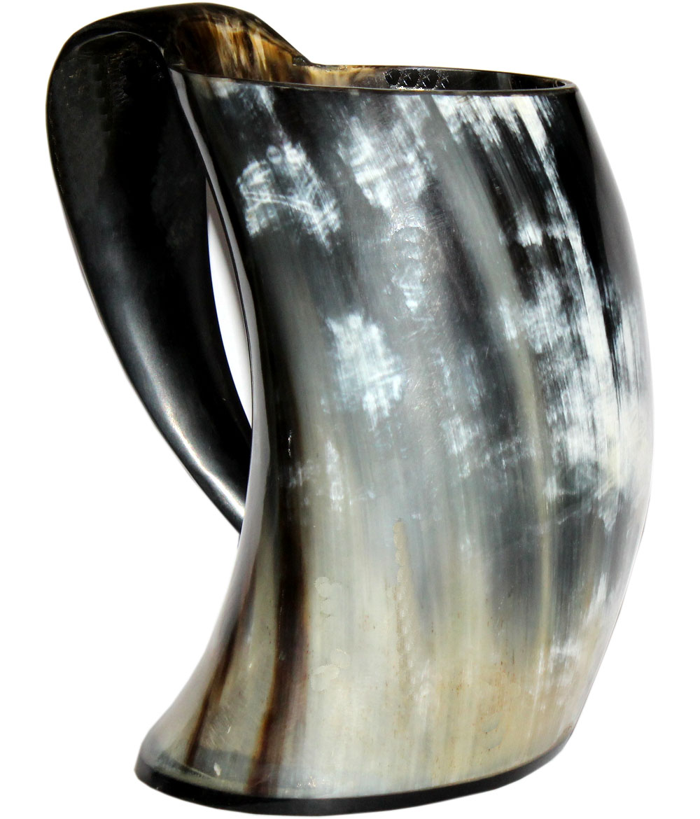 Viking Authentic Medieval Inspired Natural Horn Tankard Handmade Drinking Mug. 