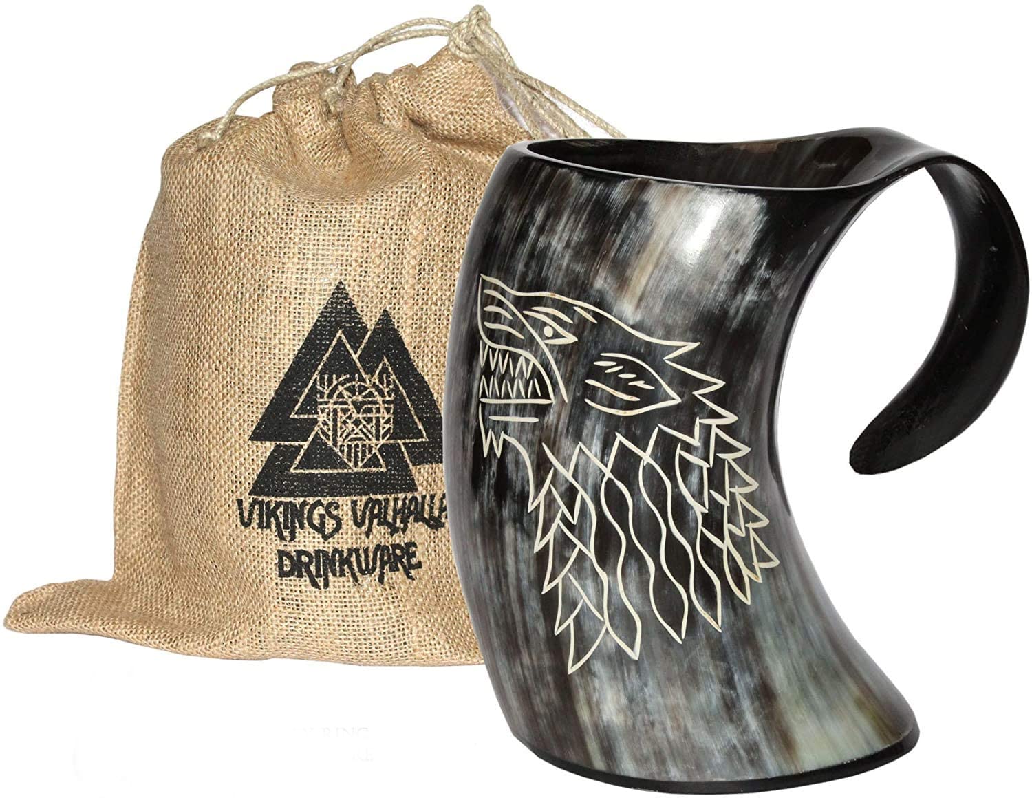 Game Of Thrones Stark-Sigil Wolf Viking-Drinking Horn Mug Cup 