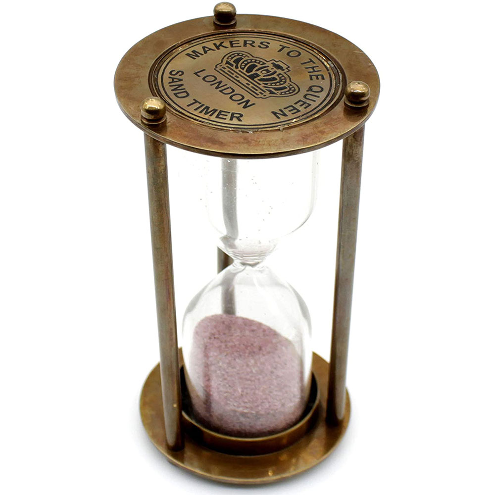 Brass sand timer antique sundial hour glass vintage table decor sand clock Timer 