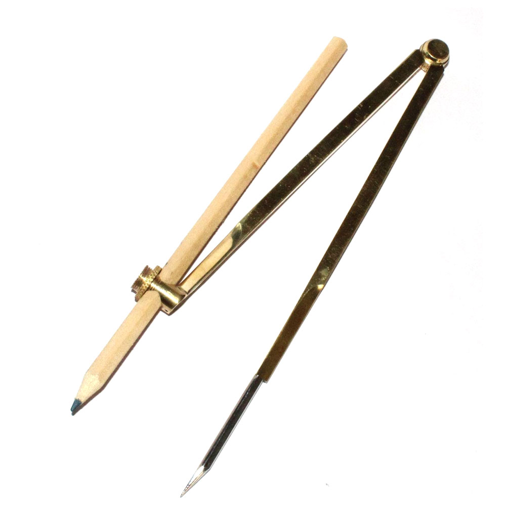 Brass Pencil Divider Great Item Compass Drafting Tool 8 Inches With Steel Point 