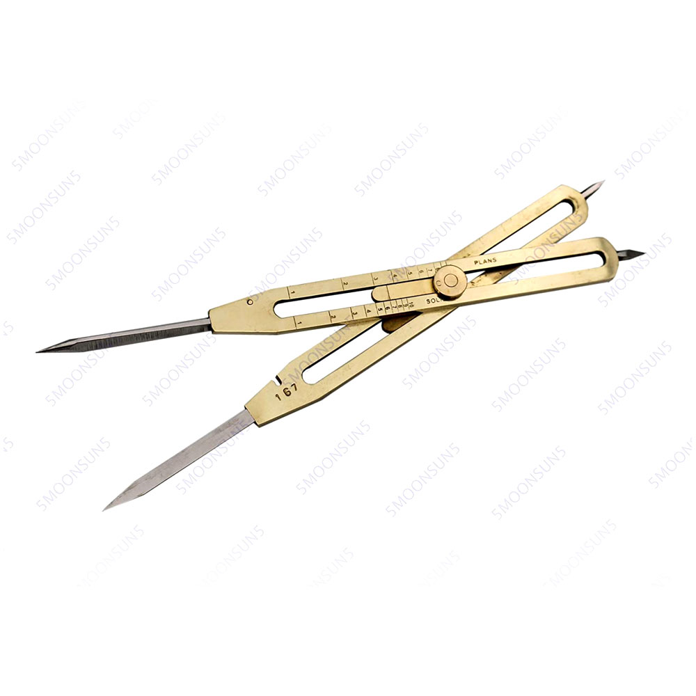 Details about   Proportional Divider Drafting Tool 6'' Brass Steel Point With Leather Case 