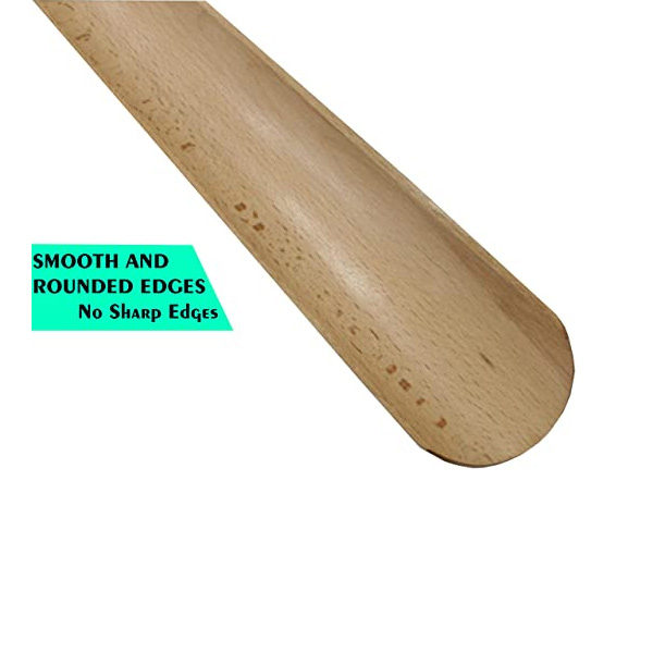 Handmade Shoe Horn Made with European Beech Wood Easy leather Grip Long  handle Shoehorn.