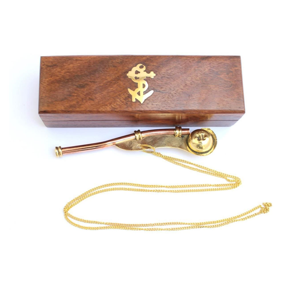 Details about   Nautical Maritime Brass/Copper Boatswain Whistle~Bosun Scout whistle Wood Box 
