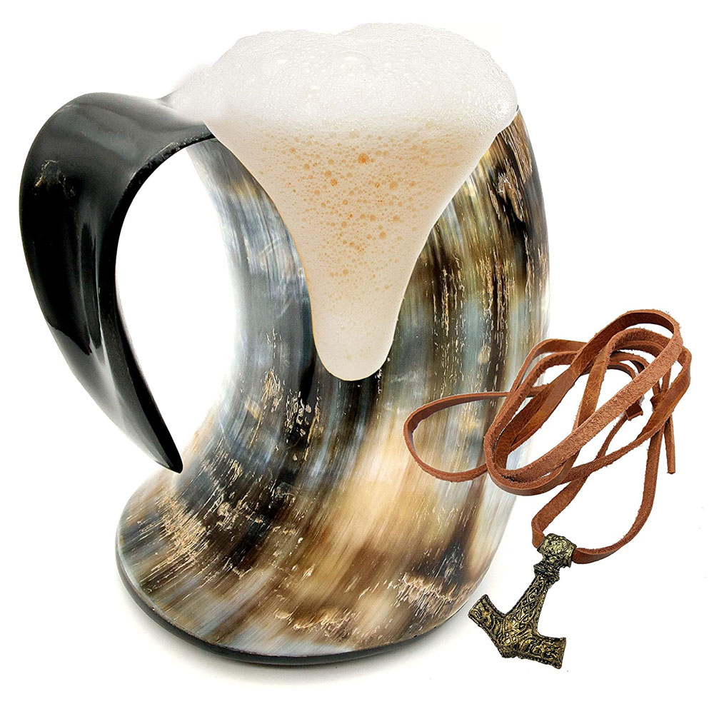 Details about   Vintage Style Drinking Horn Mug Medieval Handmade Viking Cup With Stand 