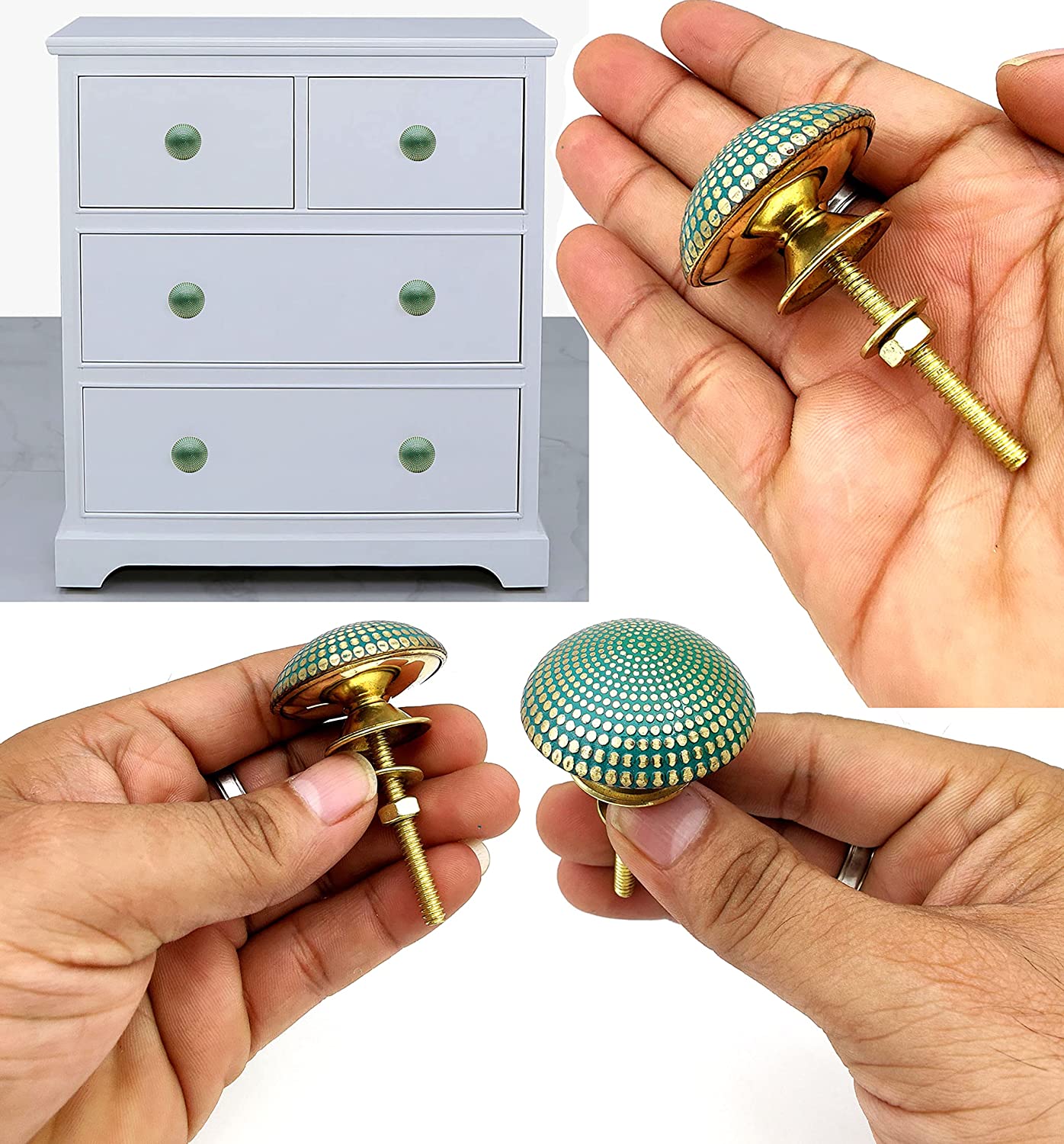 Skull Designer Knobs sideboards Unique original model handmade by Italian craftsman Antique Bronze colored metal chest of drawers cupboards Ideal for furniture 0,78 x 1,1 x 0,78 In wardrobes 