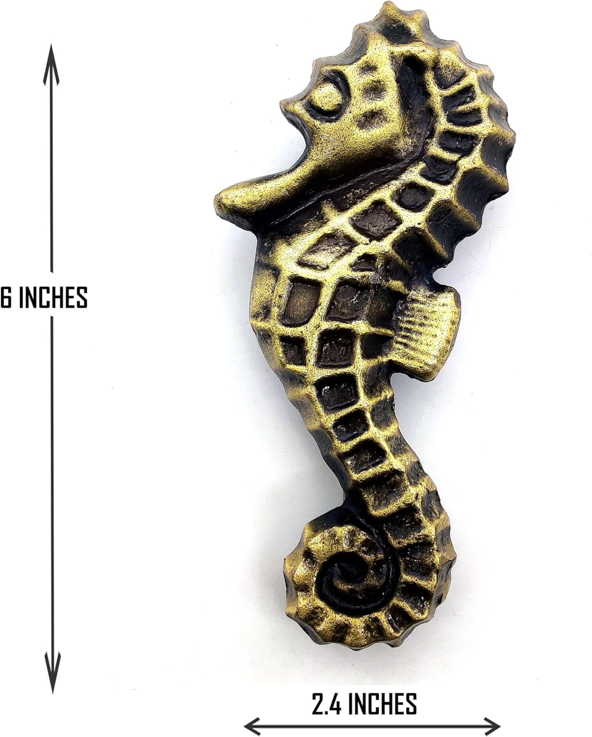 Heavy Duty Seahorse Door Knocker - Metal Antique Finish for Front Doors, Classic Vintage Design for Garden & Farmhouse Décor - Image 6