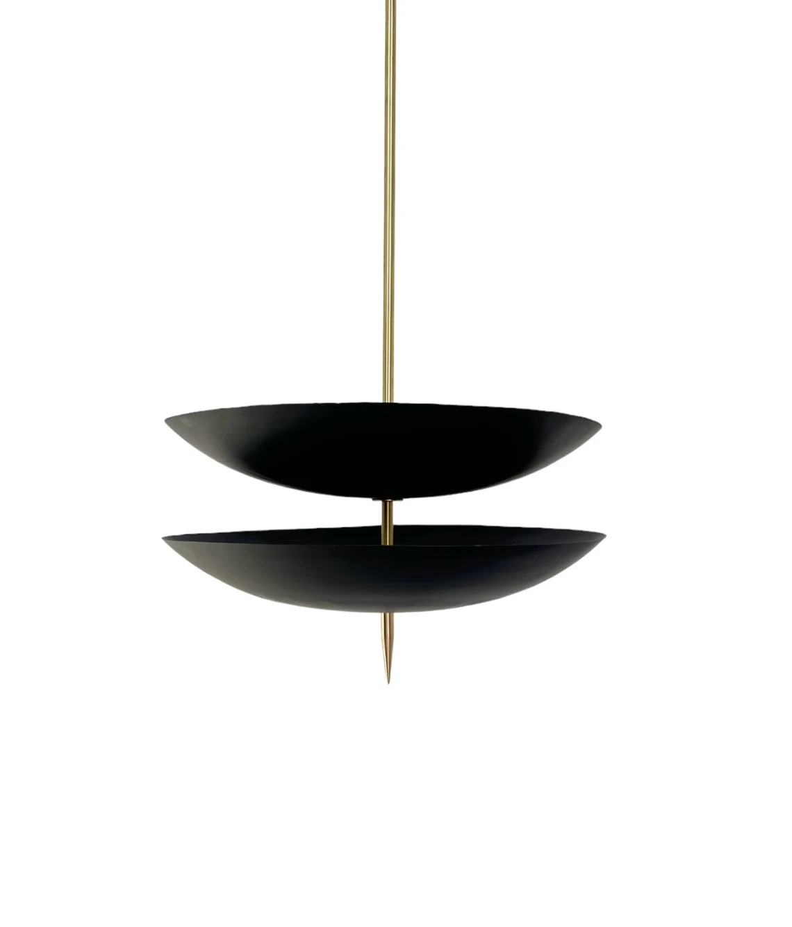Handmade Matte Black Pendant Light: Brass Modern Chandelier