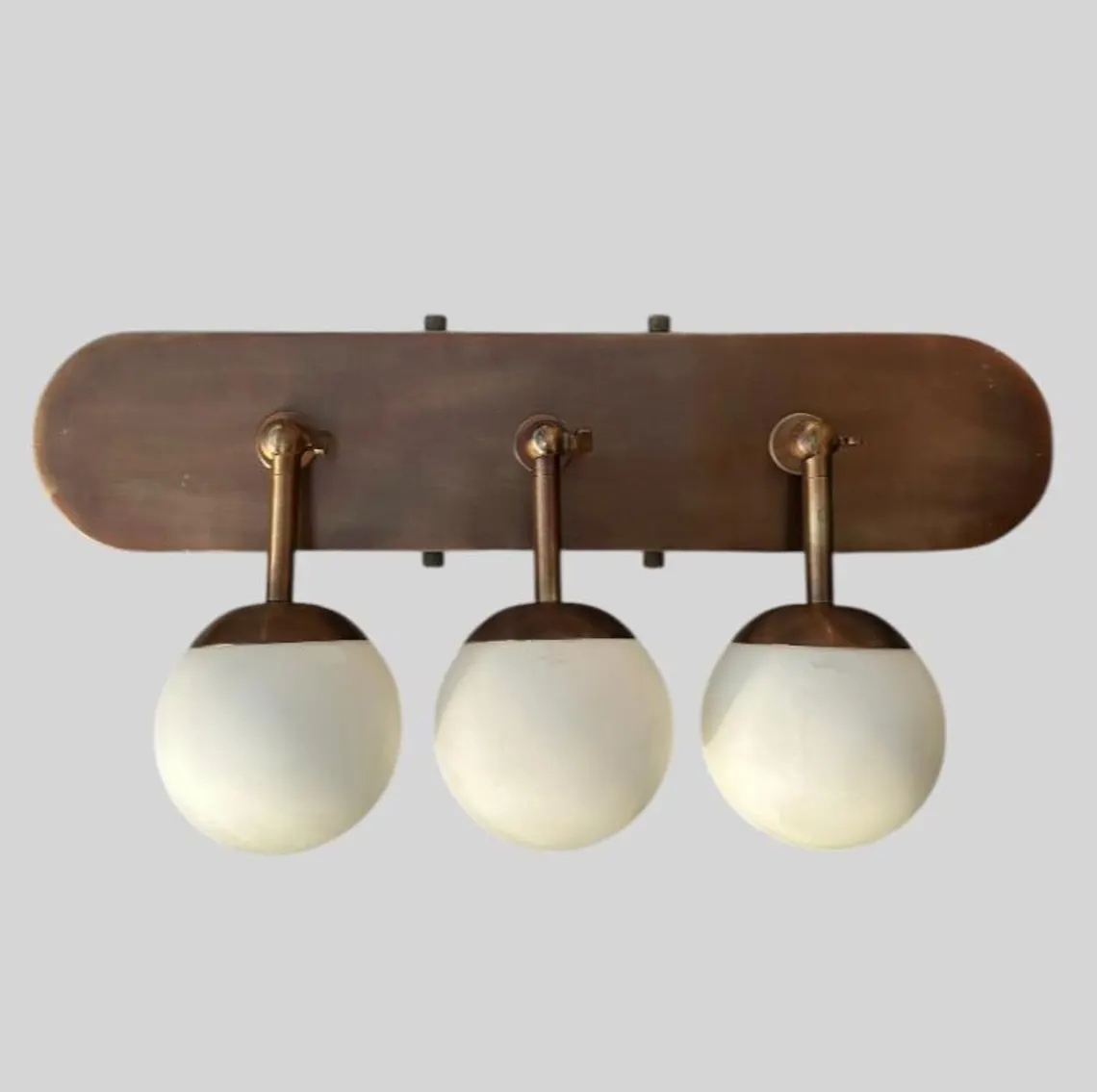 Adjustable Brass Sconce Lamp Fixture Milk Glass Handmade Brass Wall Light