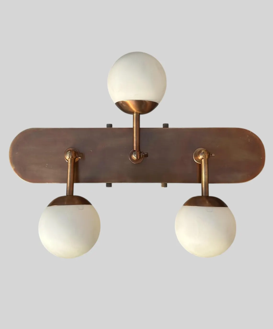 Adjustable Brass Sconce Lamp Fixture Milk Glass Handmade Brass Wall Light