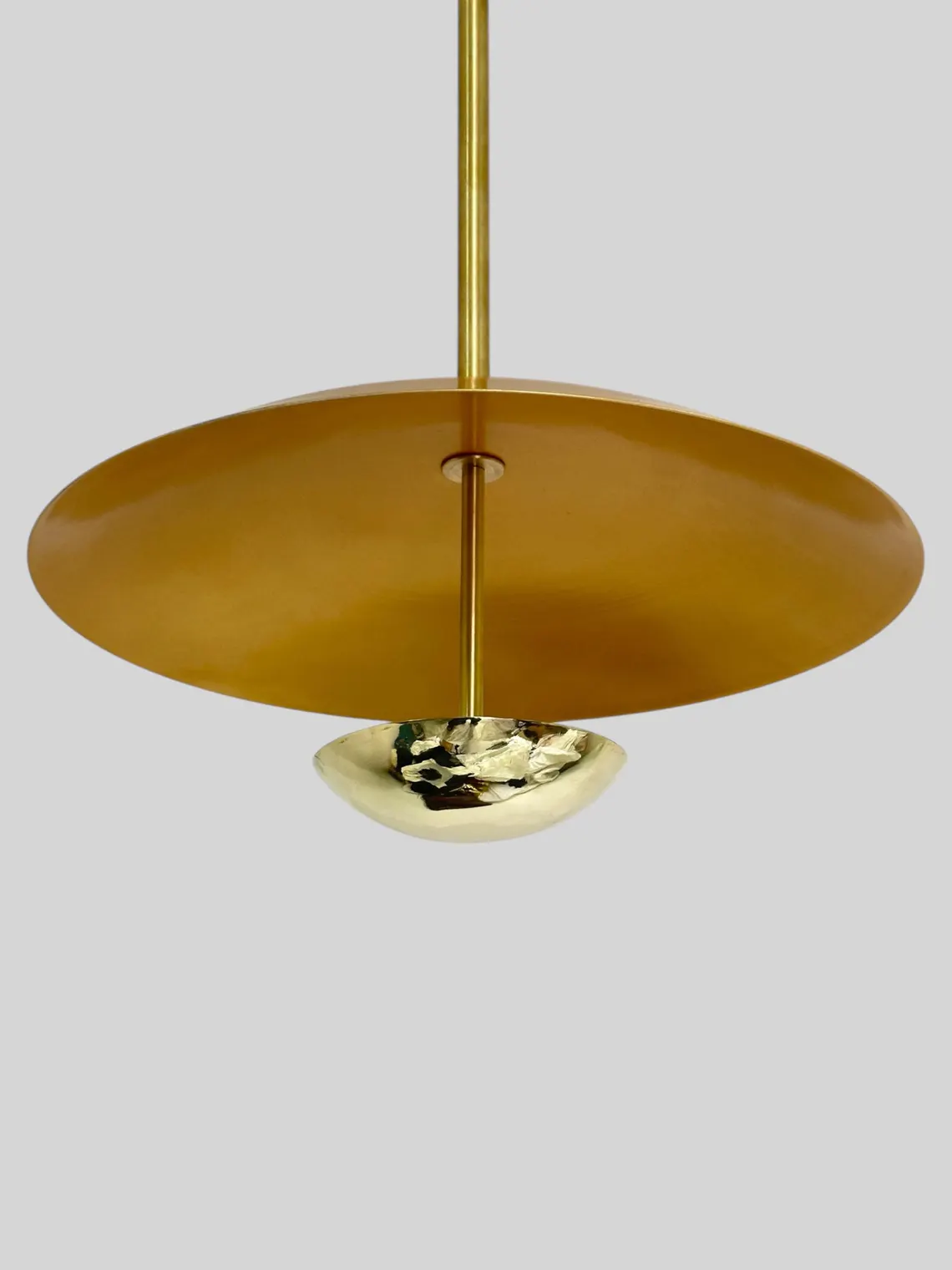Handmade Brass Chandelier: Indian Gold Shade Light Fixture