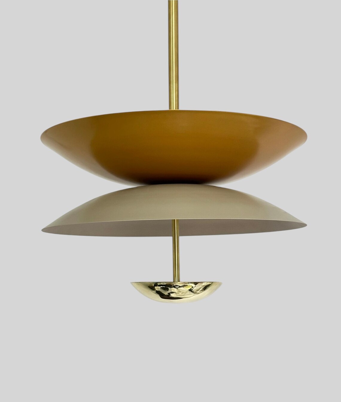 Handcrafted Dual Color Brass Chandelier – Modern Home Lighting