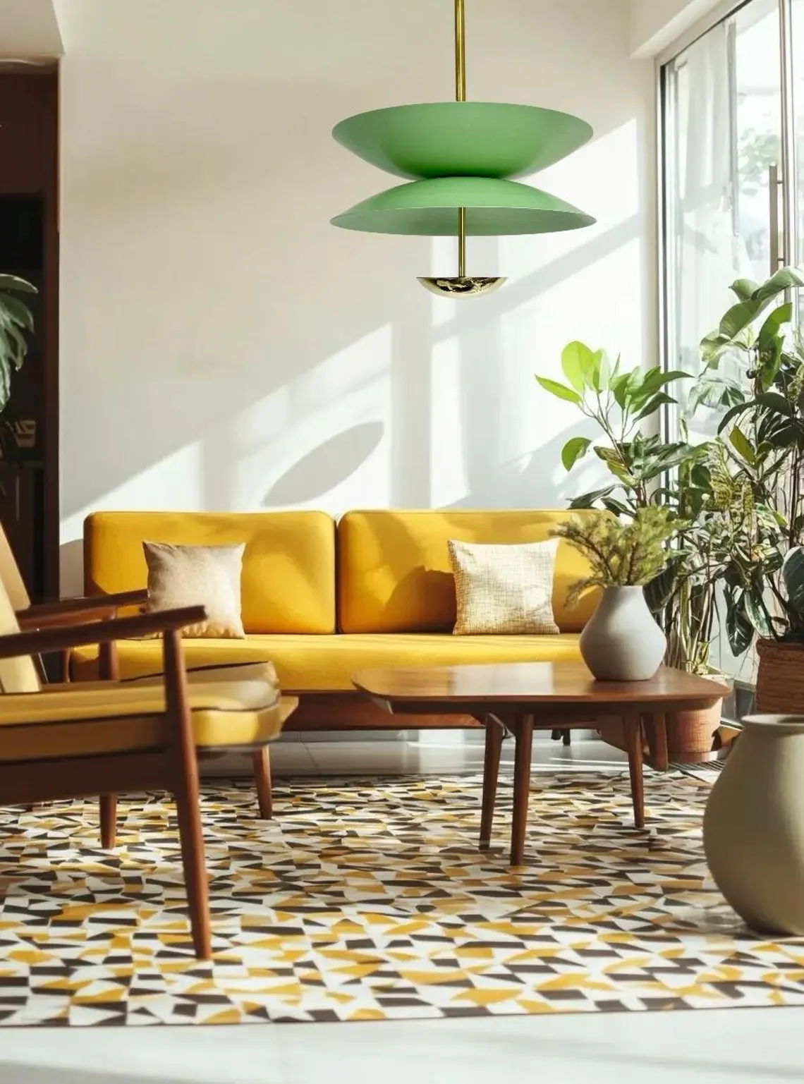 Handcrafted Matte Mint Brass Chandelier – Modern Light Fixture