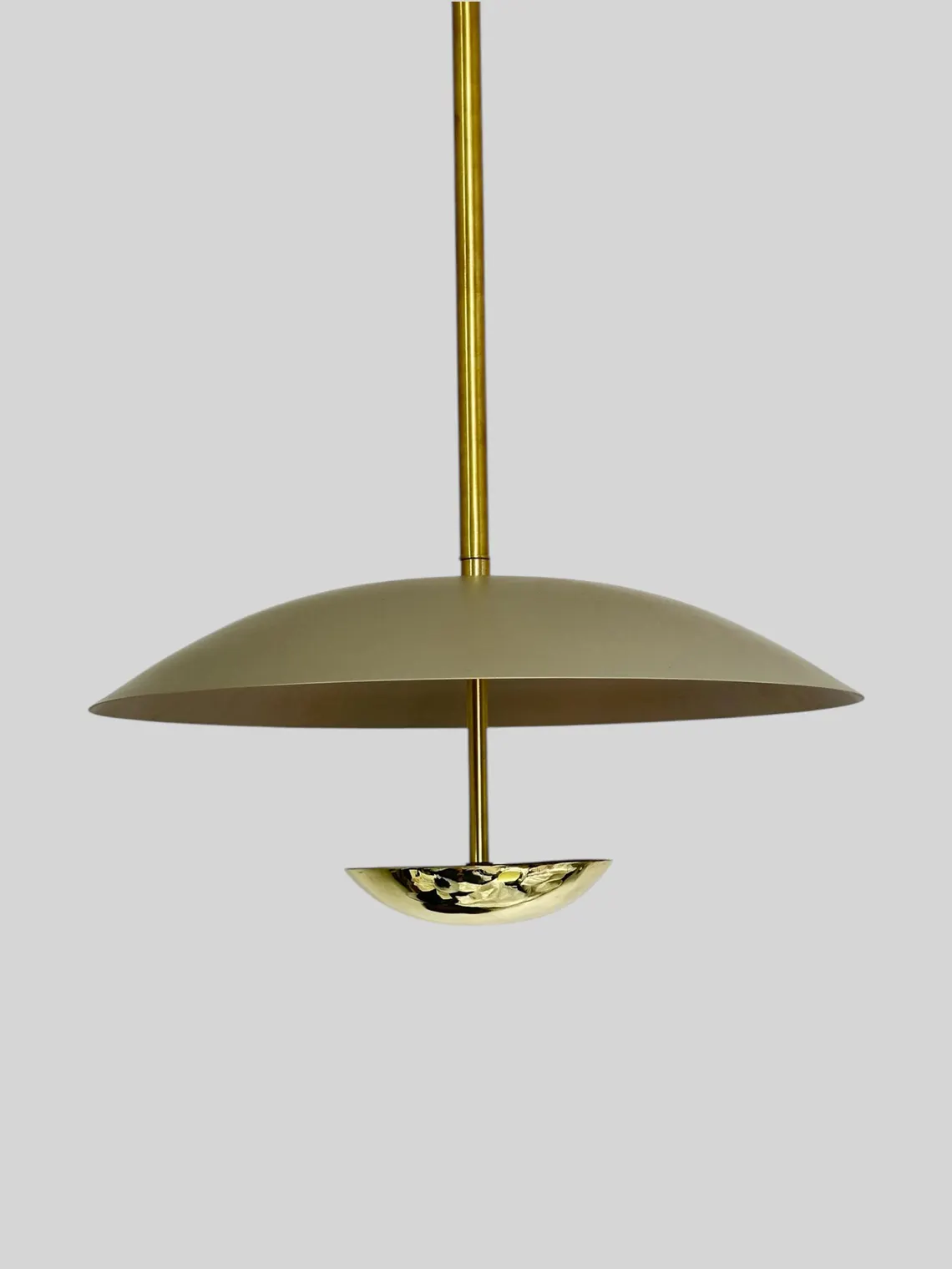 Handcrafted Brass Chandelier: Modern Metal Lighting Fixture