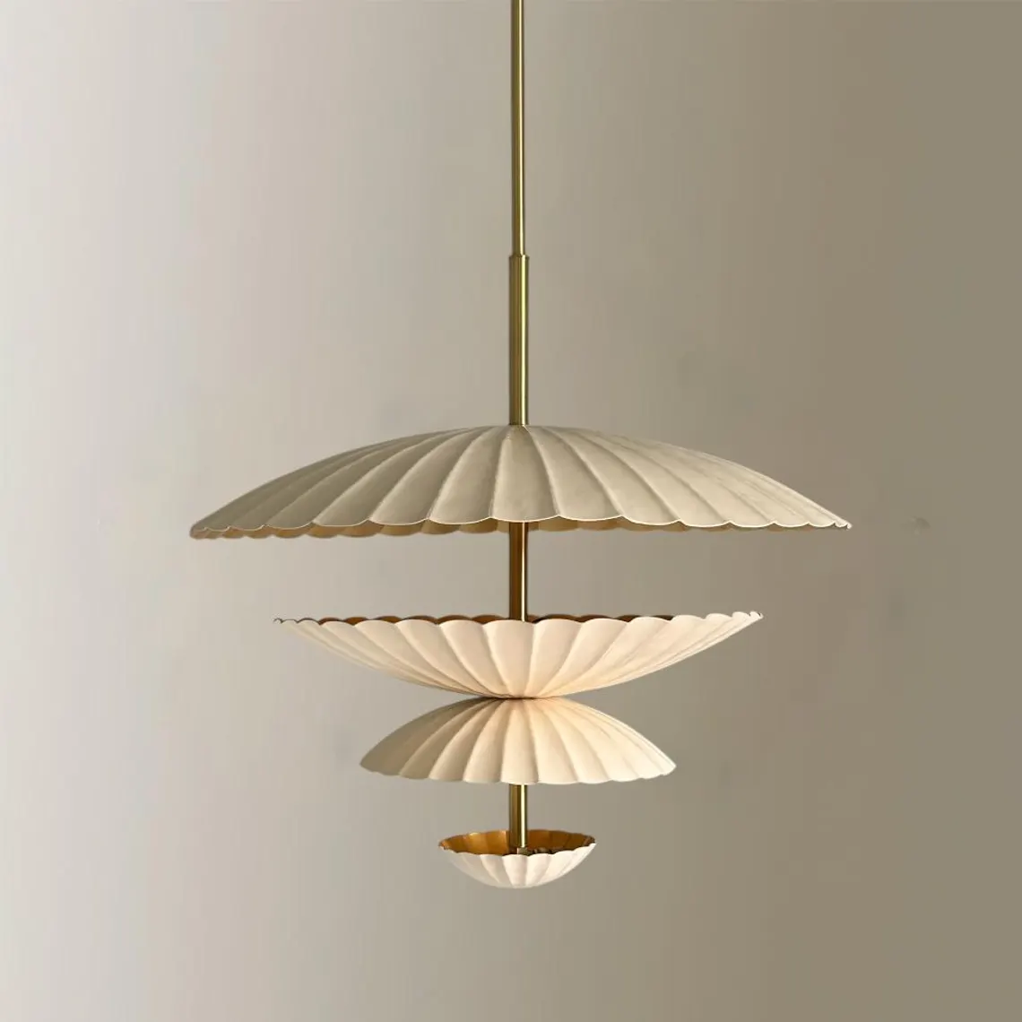Modern Handcrafted Metal & Brass Chandelier: Modern Sputnik Pendant Light