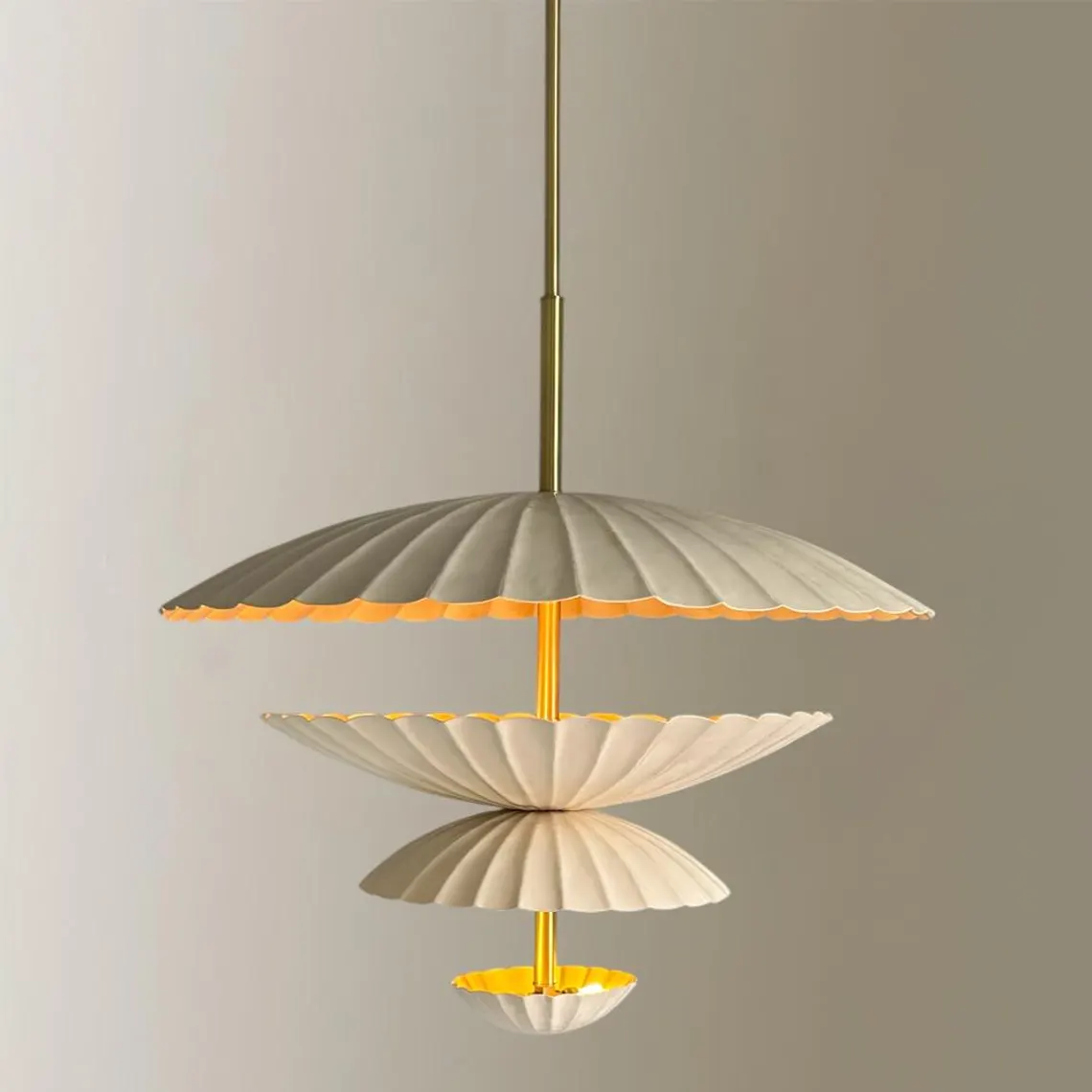 Modern Handcrafted Metal & Brass Chandelier: Modern Sputnik Pendant Light