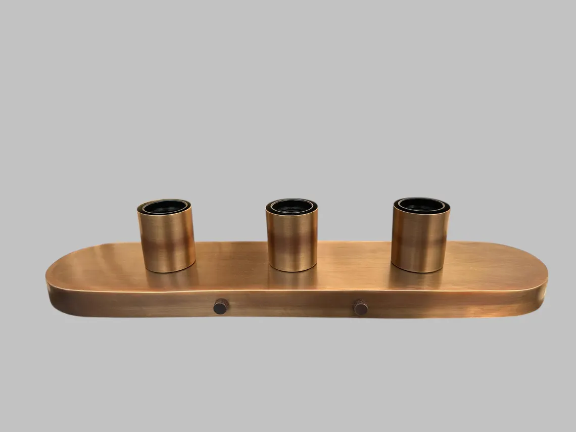 Handmade Raw Brass Vanity Sconce: Minimalist Wall Lighting, E26 Socket Light