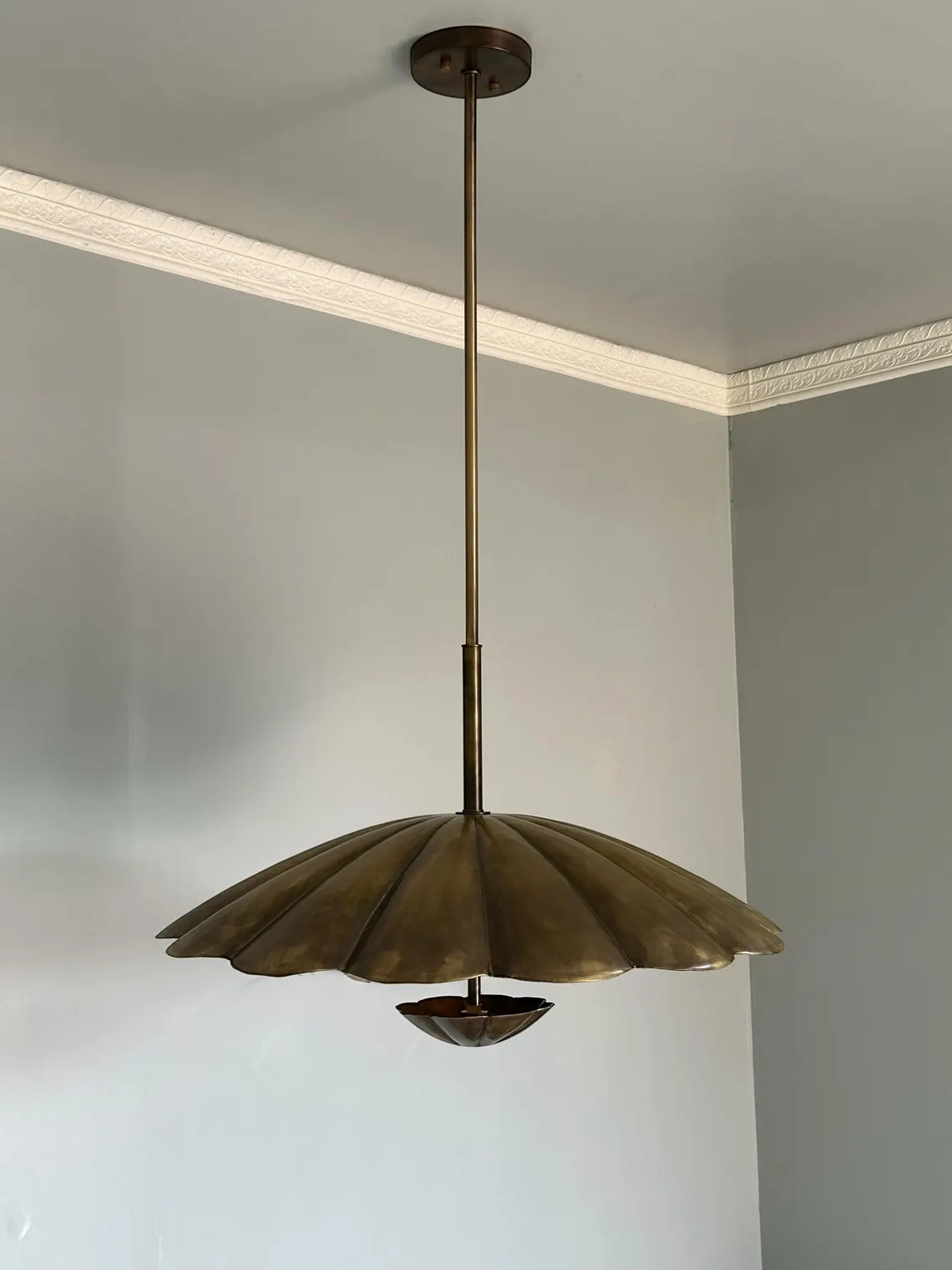 Handmade Brass Petal Pendant Light – Antique Finish Vintage Chandelier Light