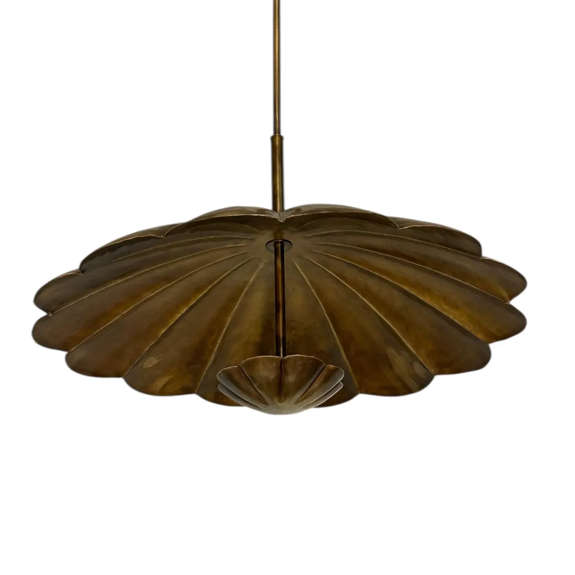 Handmade Brass Petal Pendant Light – Antique Finish Vintage Chandelier Light