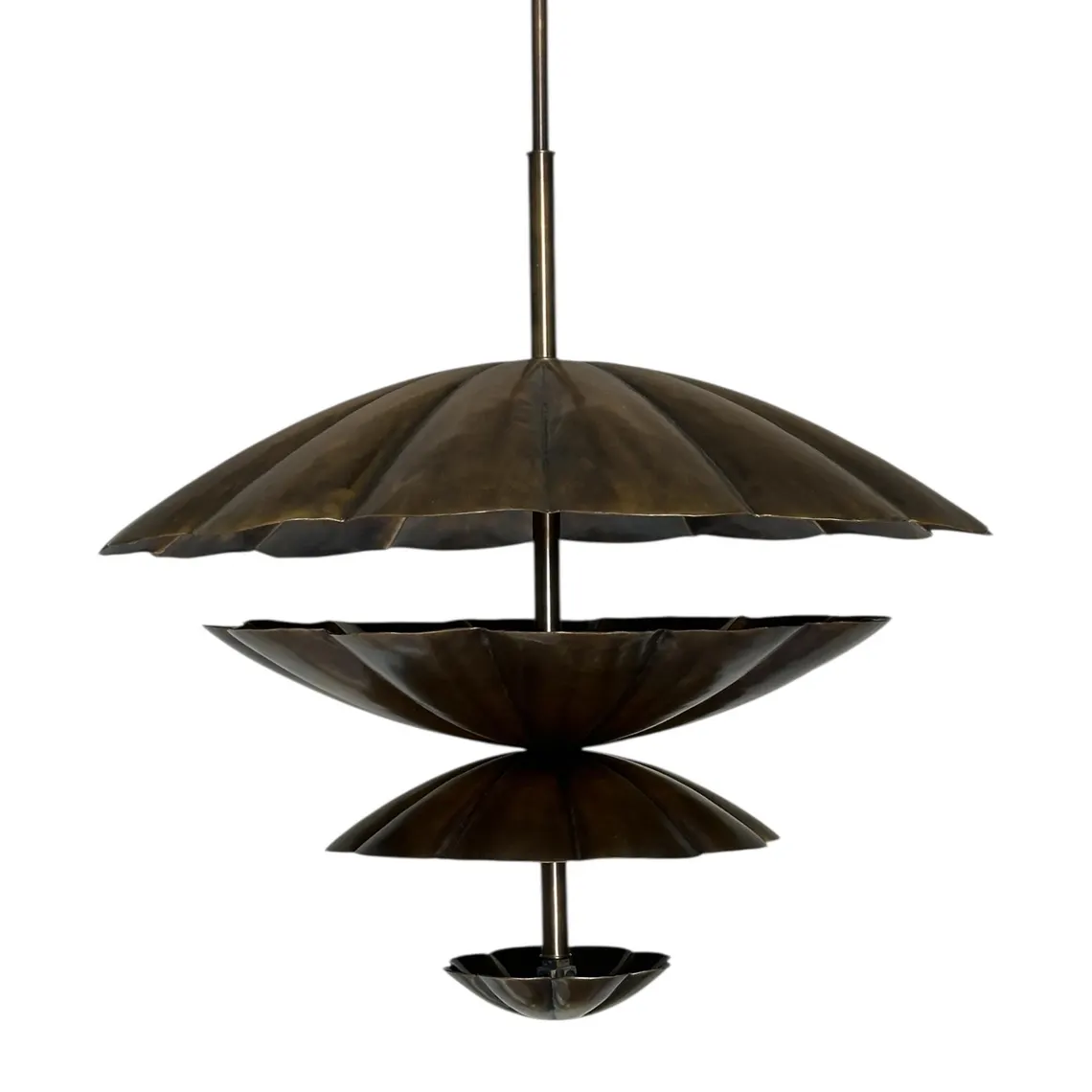 Handmade Pure Brass Flower Style Chandelier | Vintage Style Ceiling Light | Luxury Floral Pendant Lamp